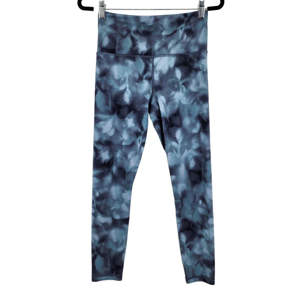 Athleta Women's Elation Blue Dye Print 7/8 Tights Leggings Size Small